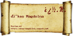 Ékes Magdolna névjegykártya